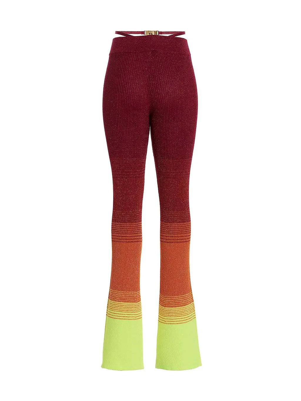 High-Waist Lurex Knitted Trousers