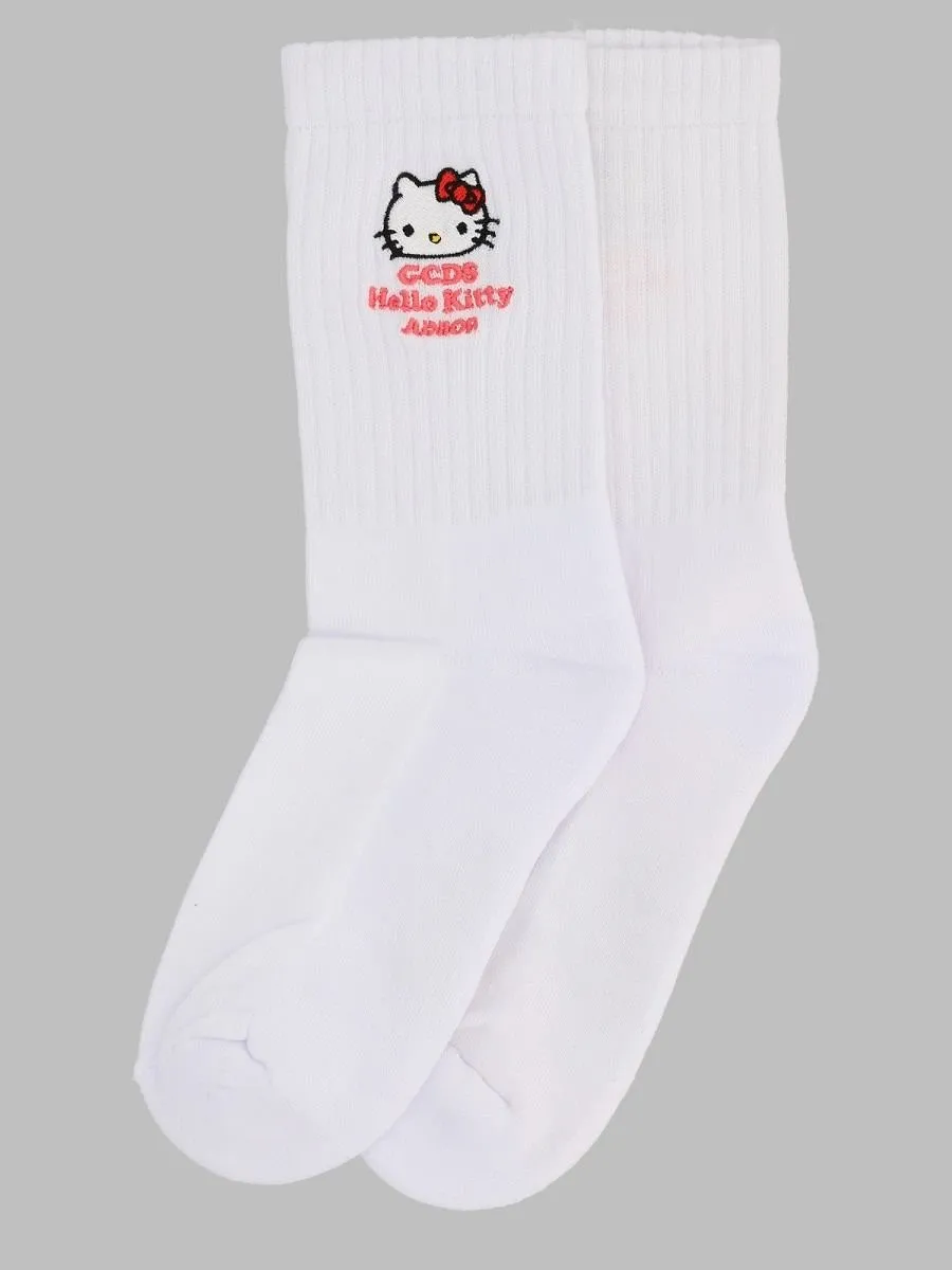 Gcds Kids Hello Kitty Ribbed Socks