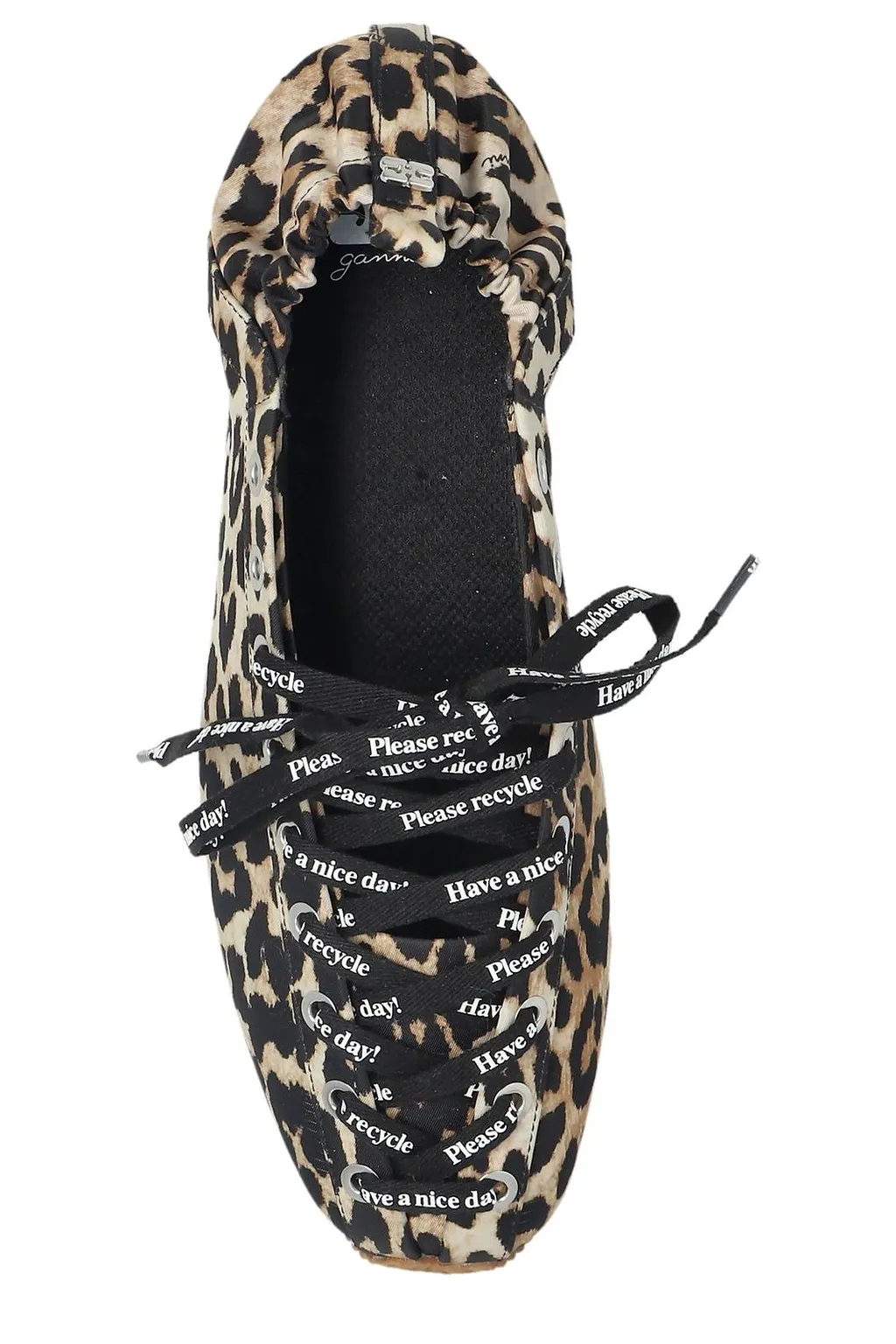Ganni Leopard Sporty Ballerina Shoes