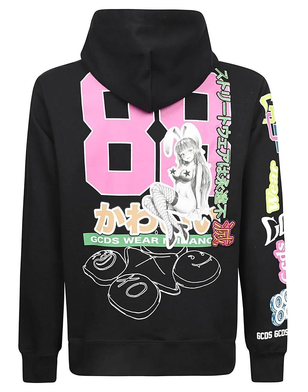 Gcds Logo-Printed Long-Sleeved Drawstring Hoodie