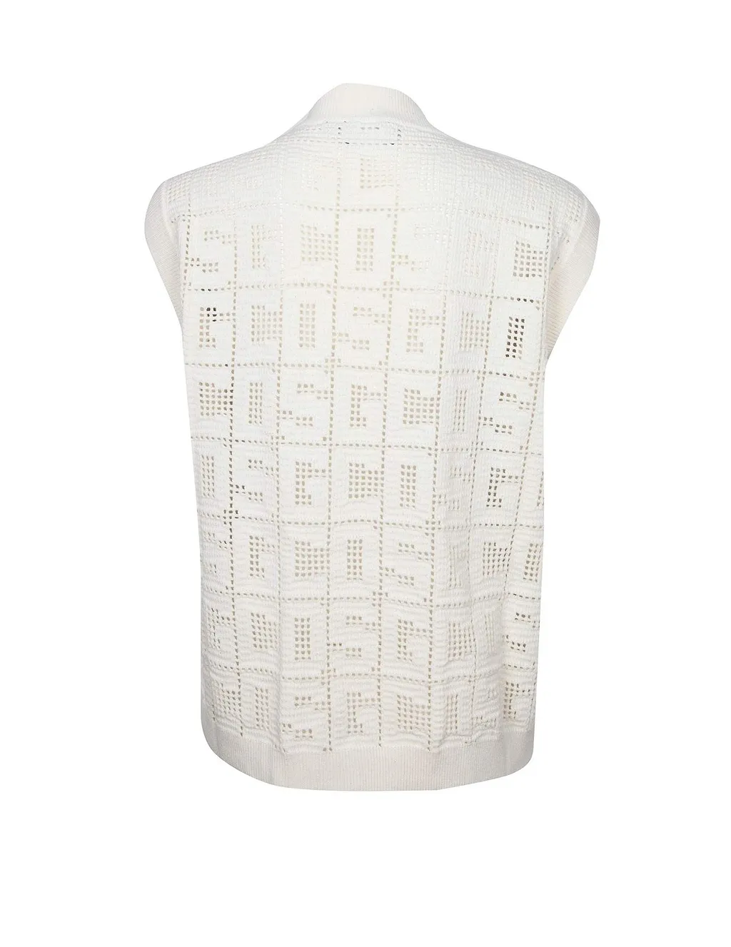 Gcds Monogram Macramé V-Neck Vest