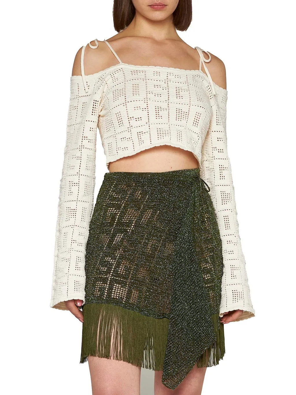 Gcds Monogram Knit Skirt