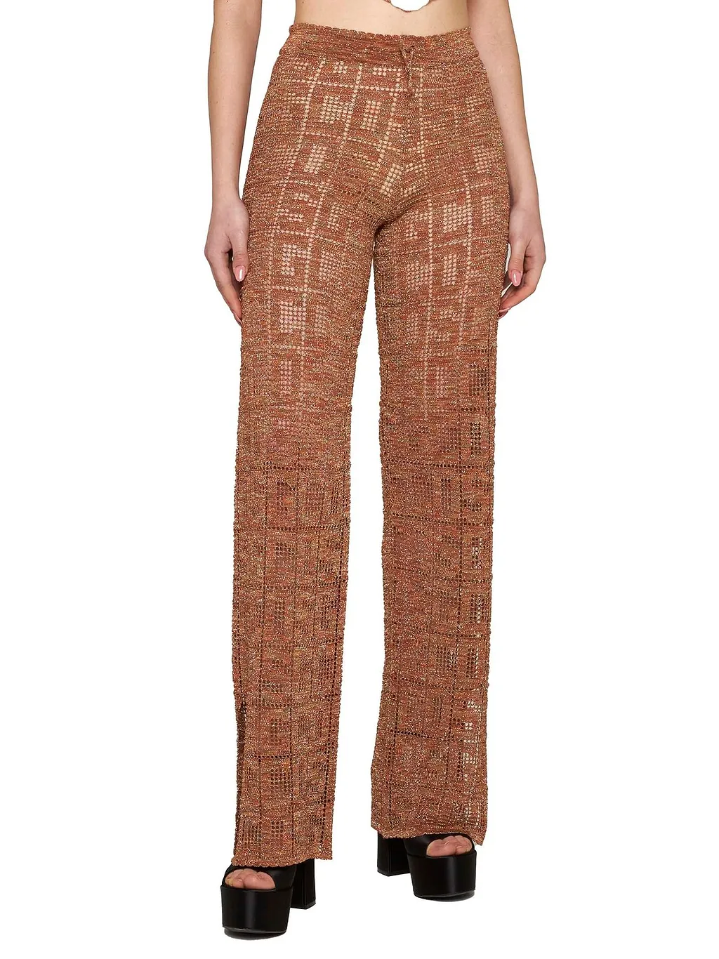 Gcds Monogram High-Waist Drawstring Pants