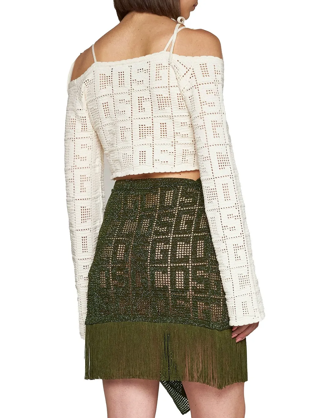 Gcds Monogram Knit Skirt