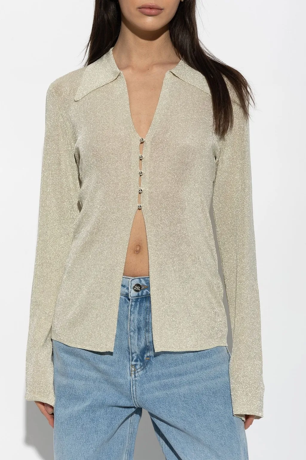 Gestuz X Barbie Sparkle Button Top