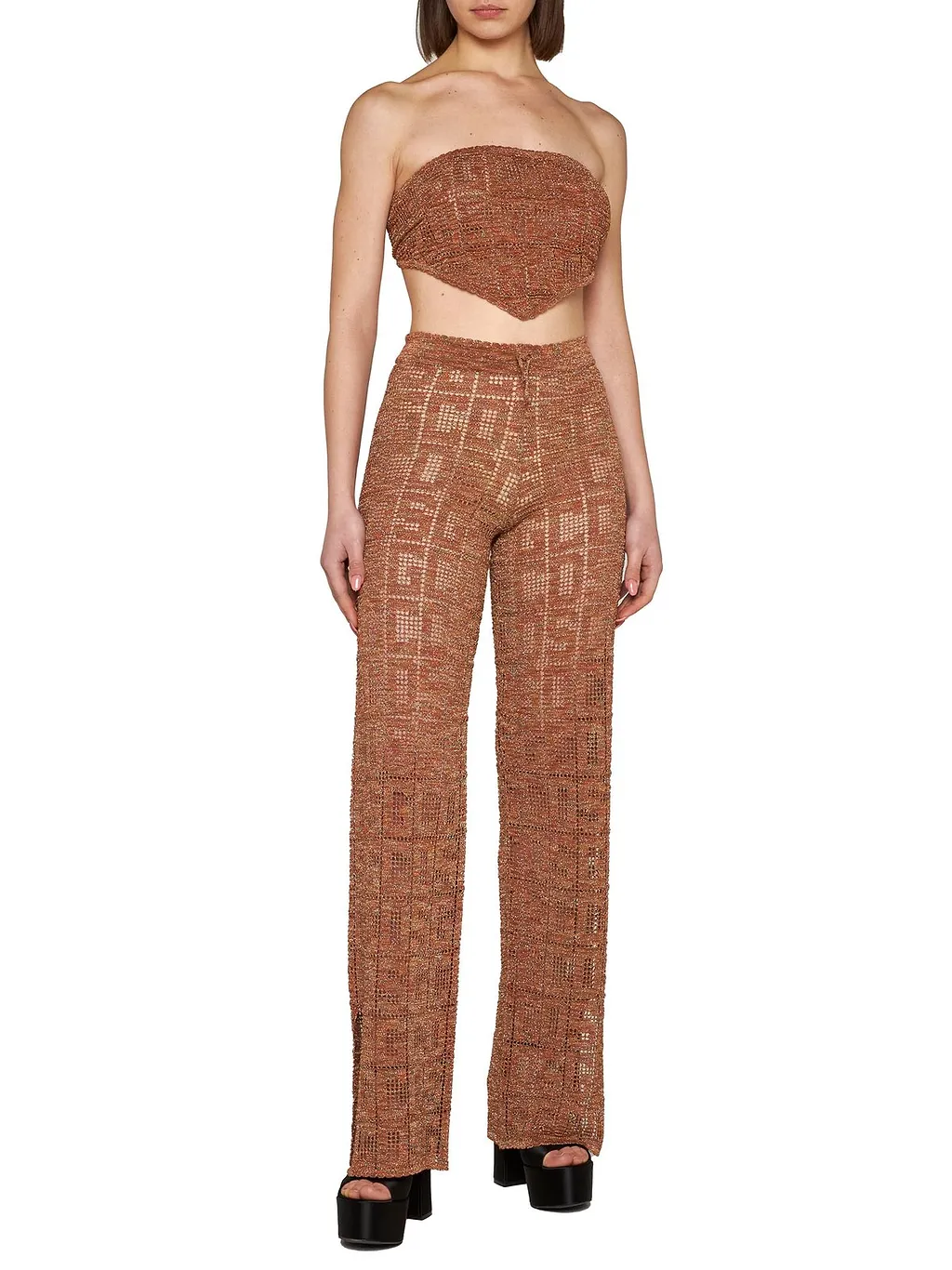 Gcds Monogram High-Waist Drawstring Pants