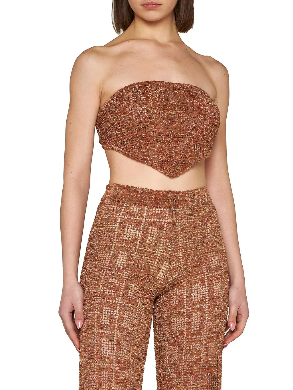 Gcds Monogram Strapless Top