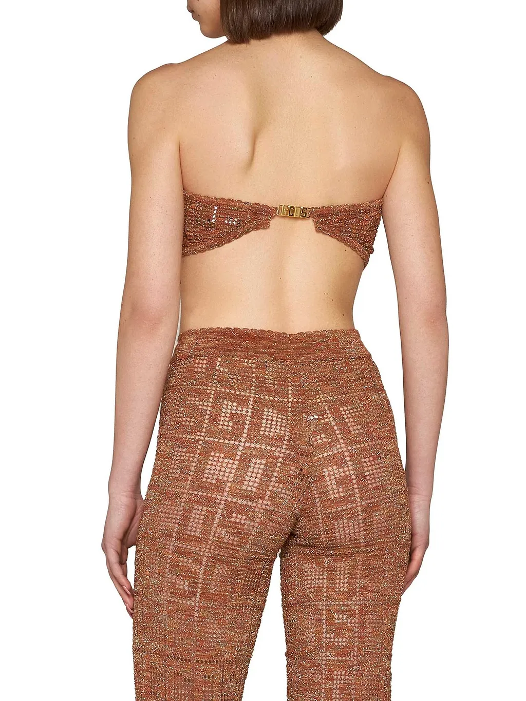 Gcds Monogram Strapless Top
