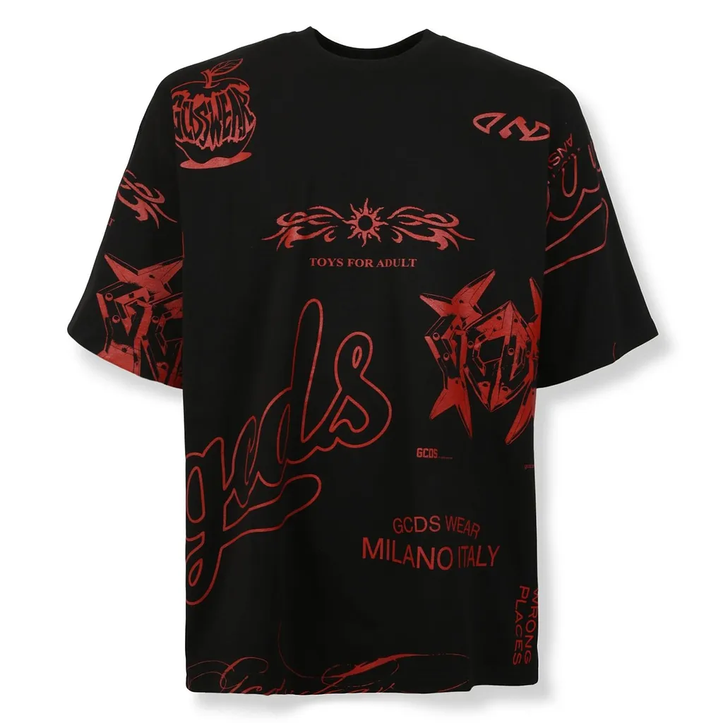 Gcds Oversized All-Over Print T-Shirt