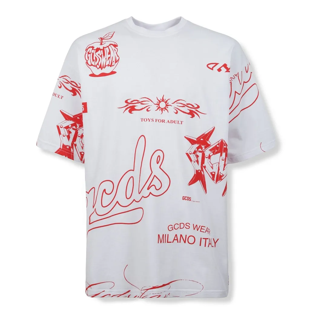 Gcds Oversized All-Over Print T-Shirt