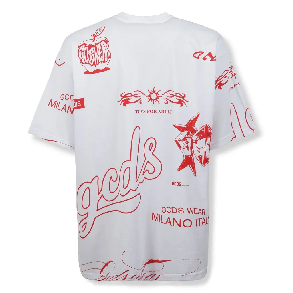 Gcds Oversized All-Over Print T-Shirt