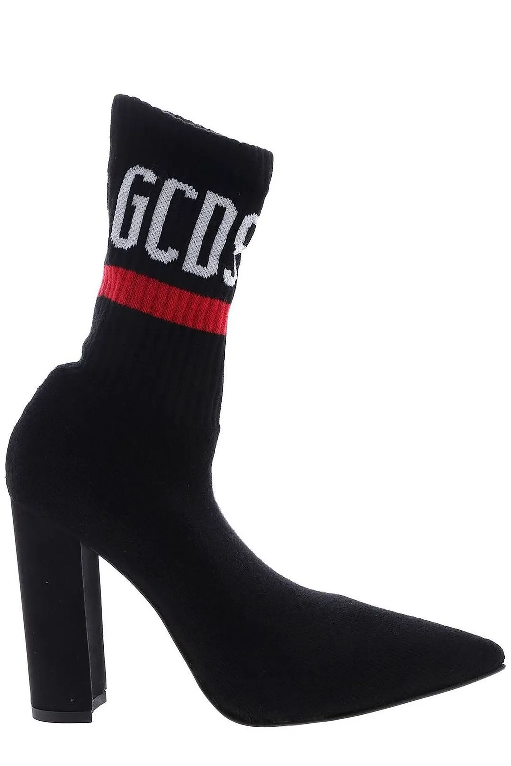 Pointy Logo Sock Boots