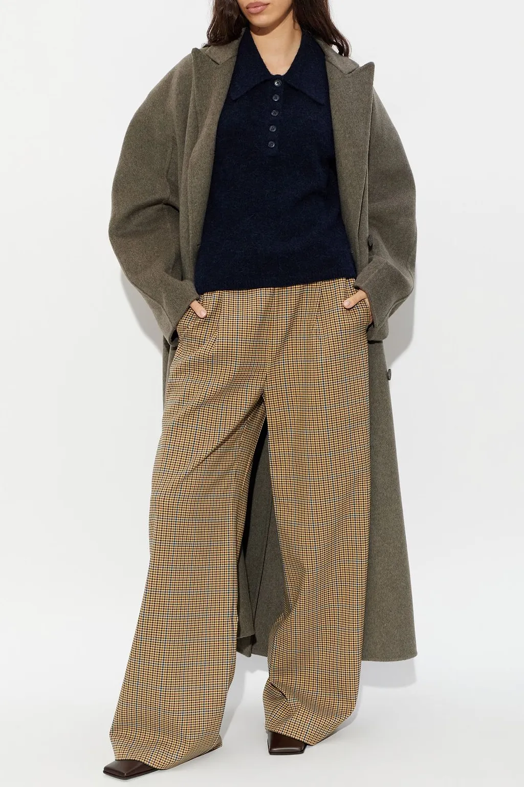 Gestuz Gzchicca Checked Wide-Leg Pants
