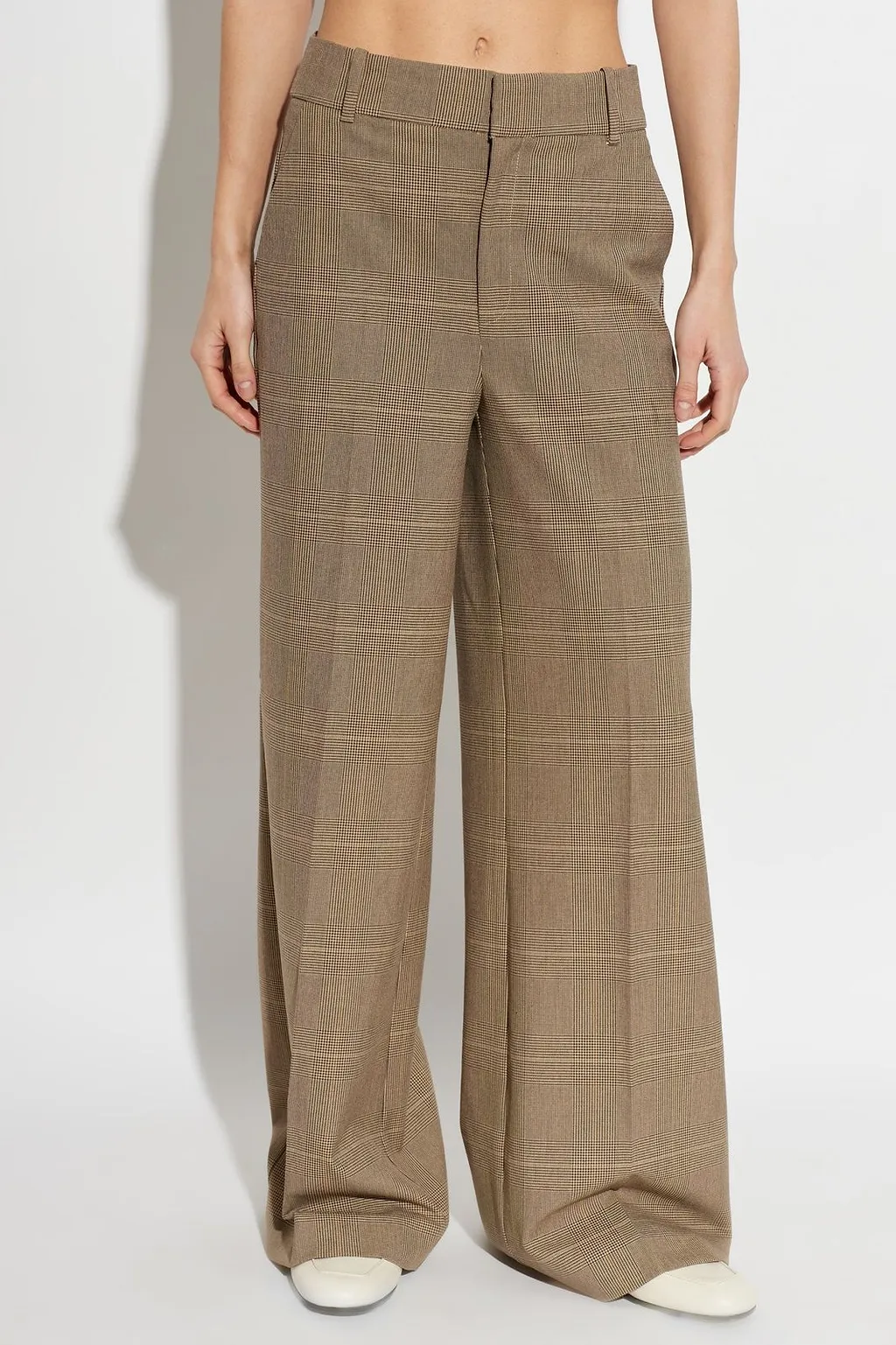 Gestuz Gzevaldi Checked Wide-Leg Pants