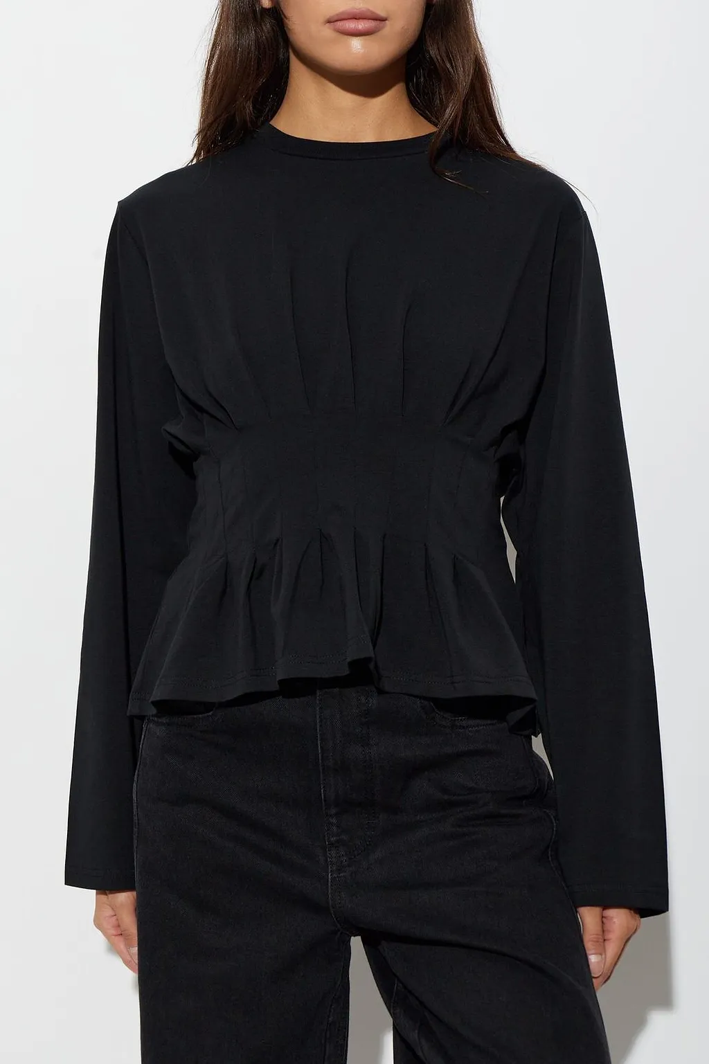Gestuz Gzinez Peplum Long-Sleeve Top