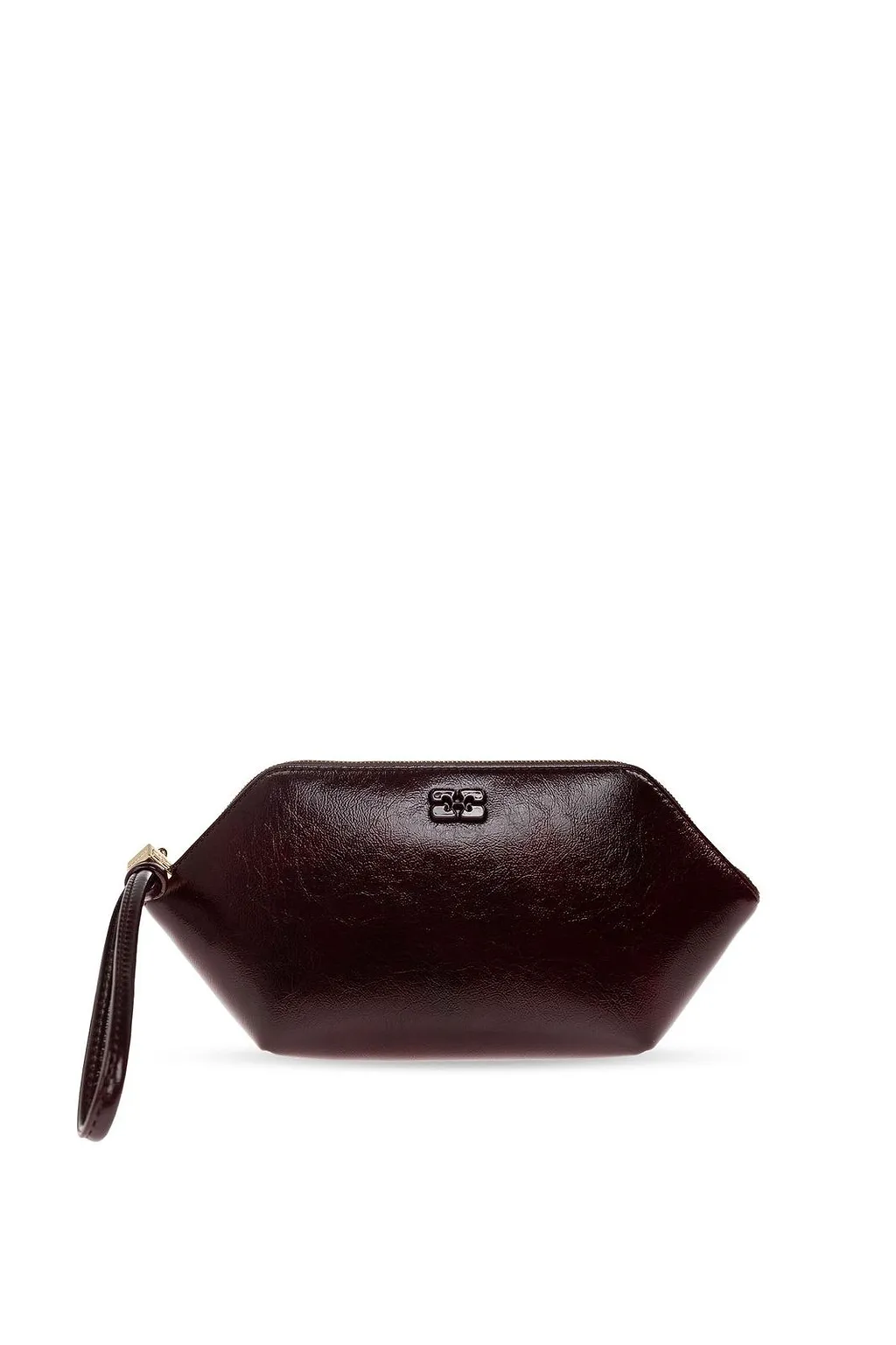 Ganni Logo Wristlet Make Up Bag