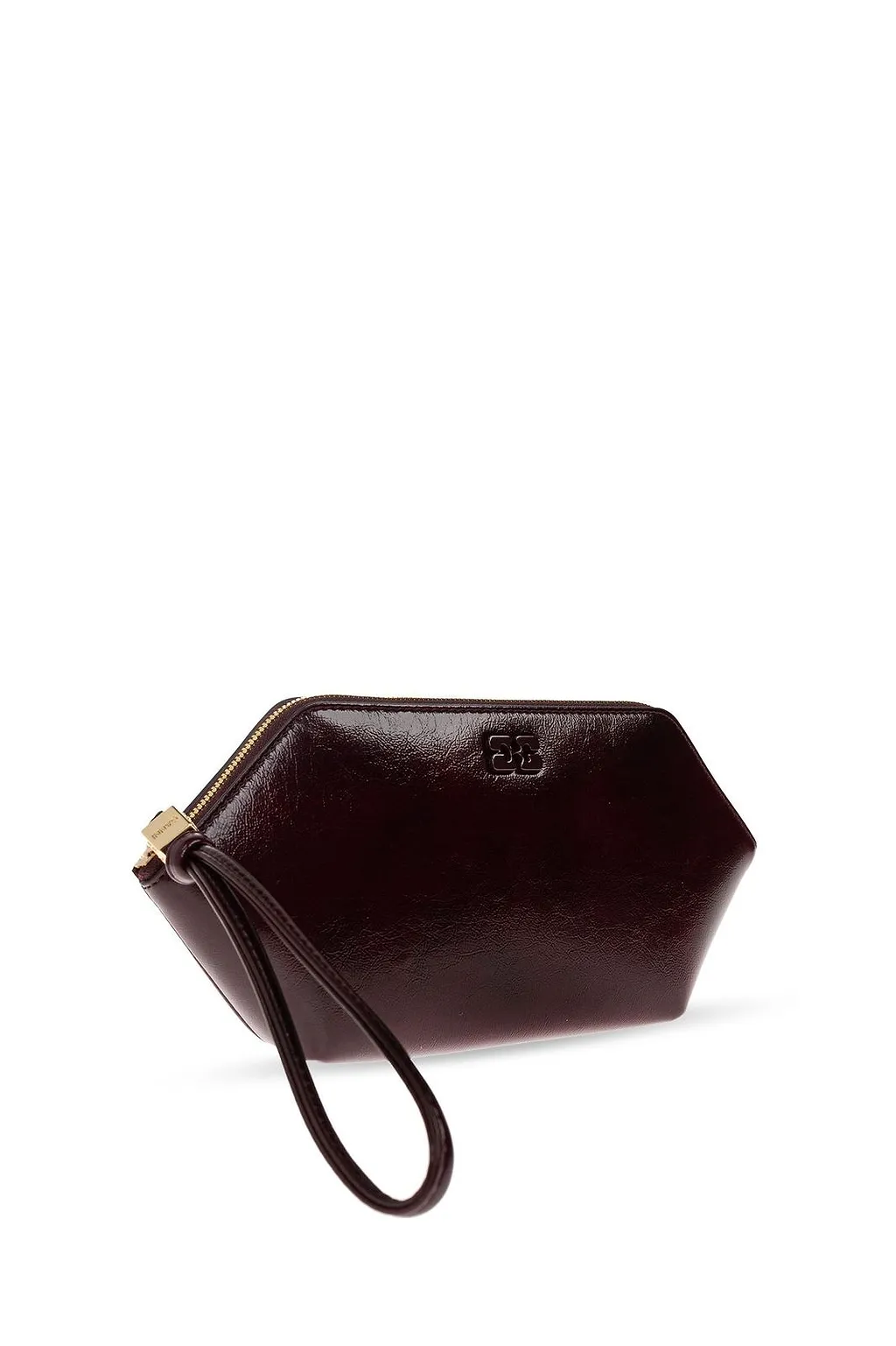 Ganni Logo Wristlet Make Up Bag
