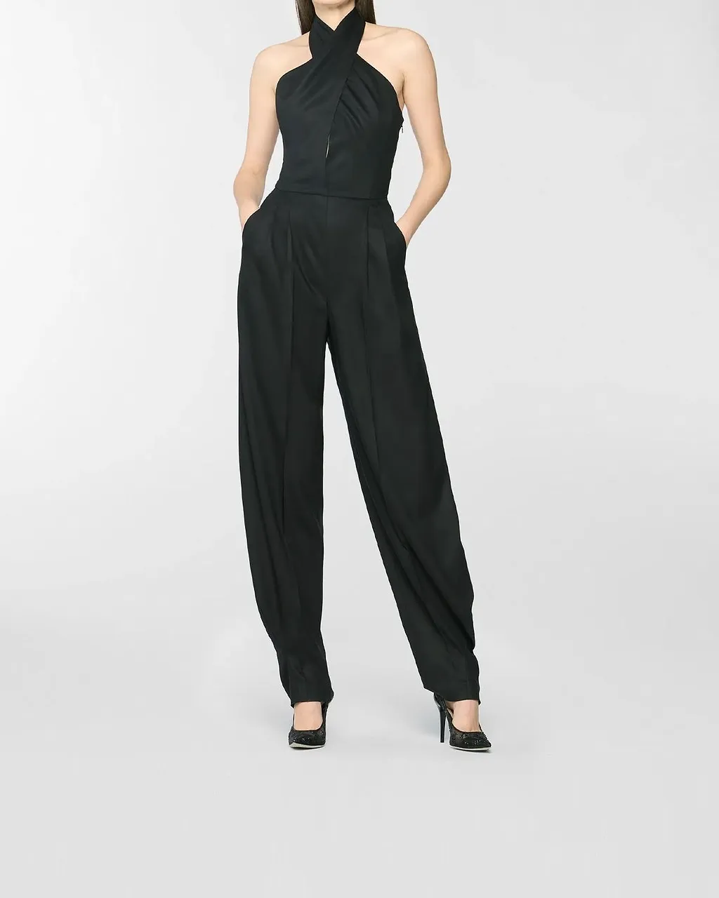 Genny Halterneck Open-Back Jumpsuit