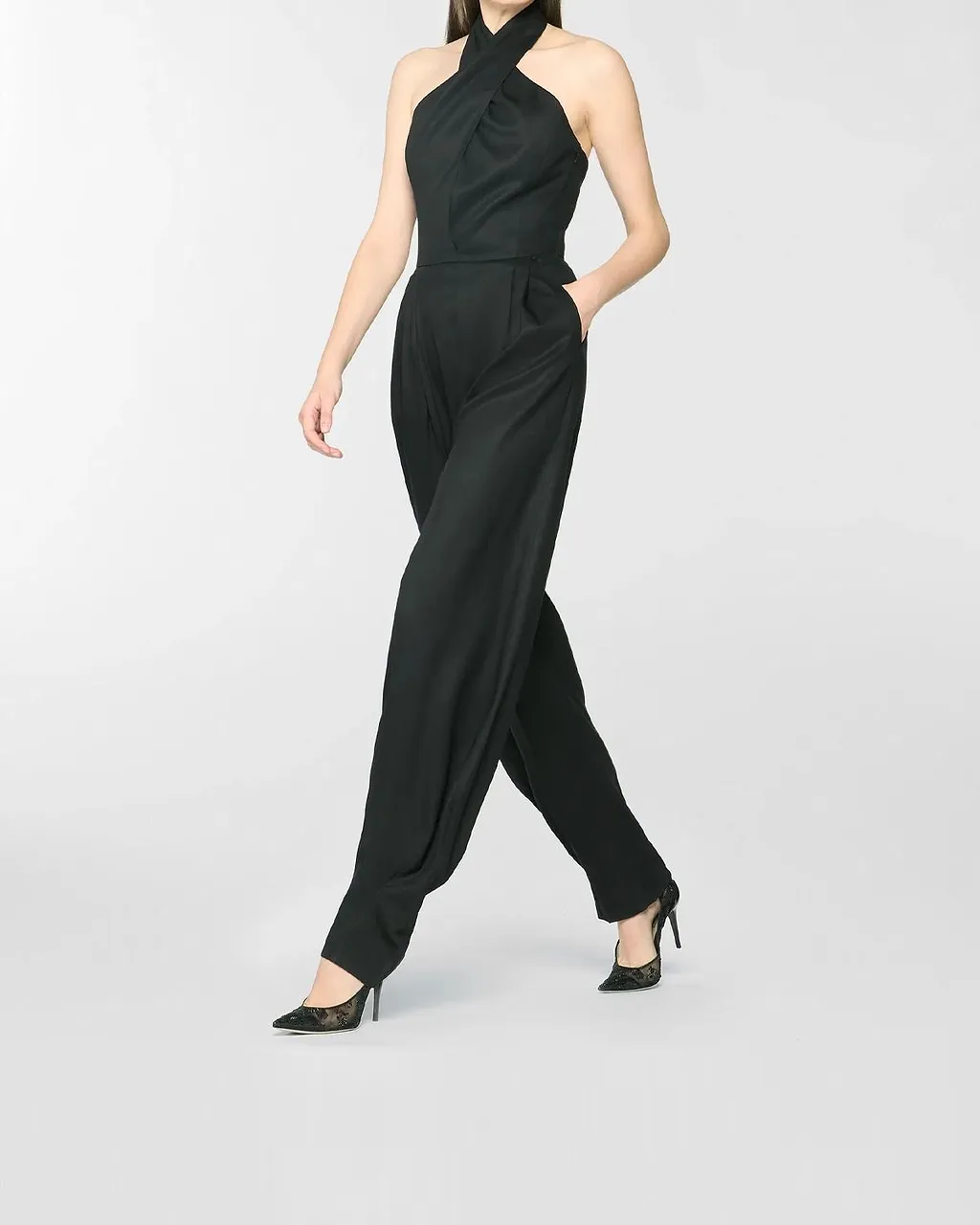 Genny Halterneck Open-Back Jumpsuit