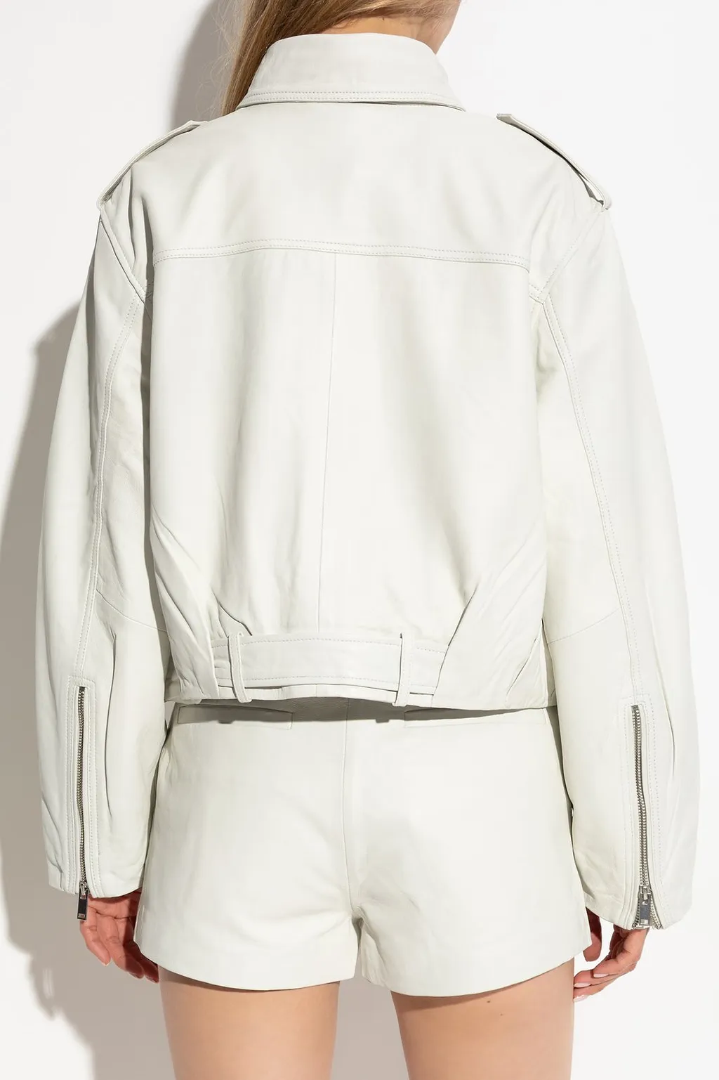 Gestuz Gzkatri Belted Waist Leather Jacket