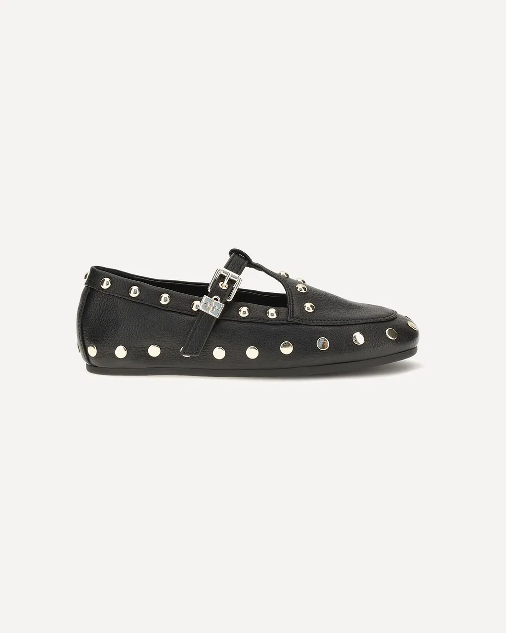 Ganni Mary Jenny Studded Ballet Flats