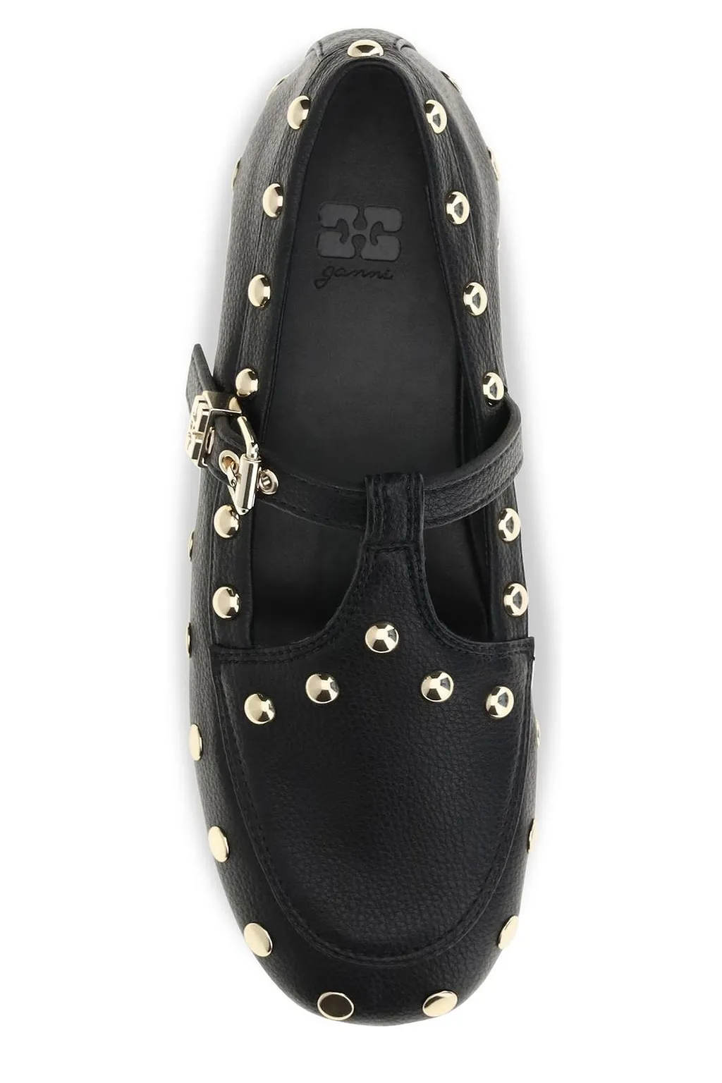 Ganni Mary Jenny Studded Ballet Flats