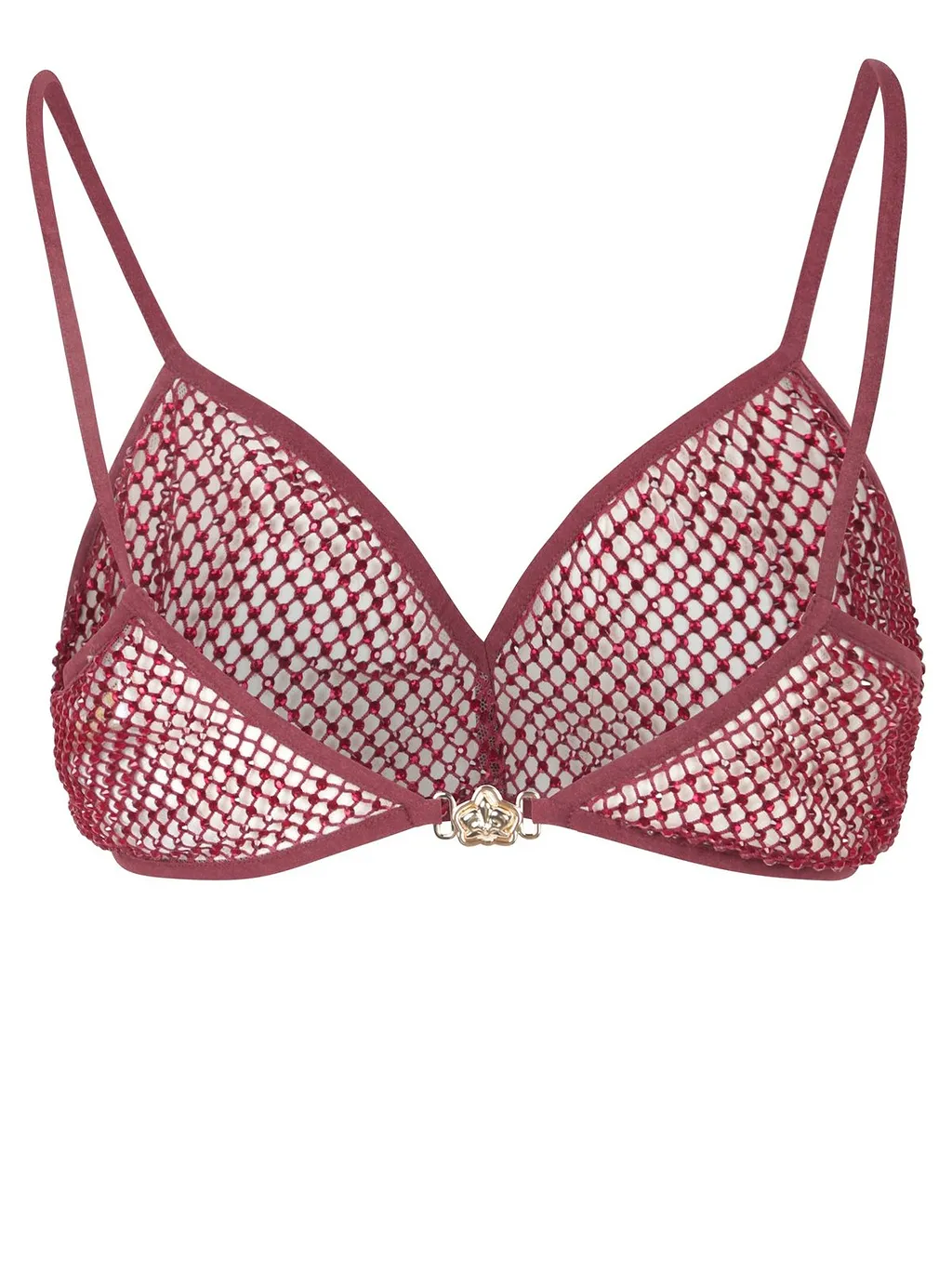Genny Rhinestone Mesh Bralette