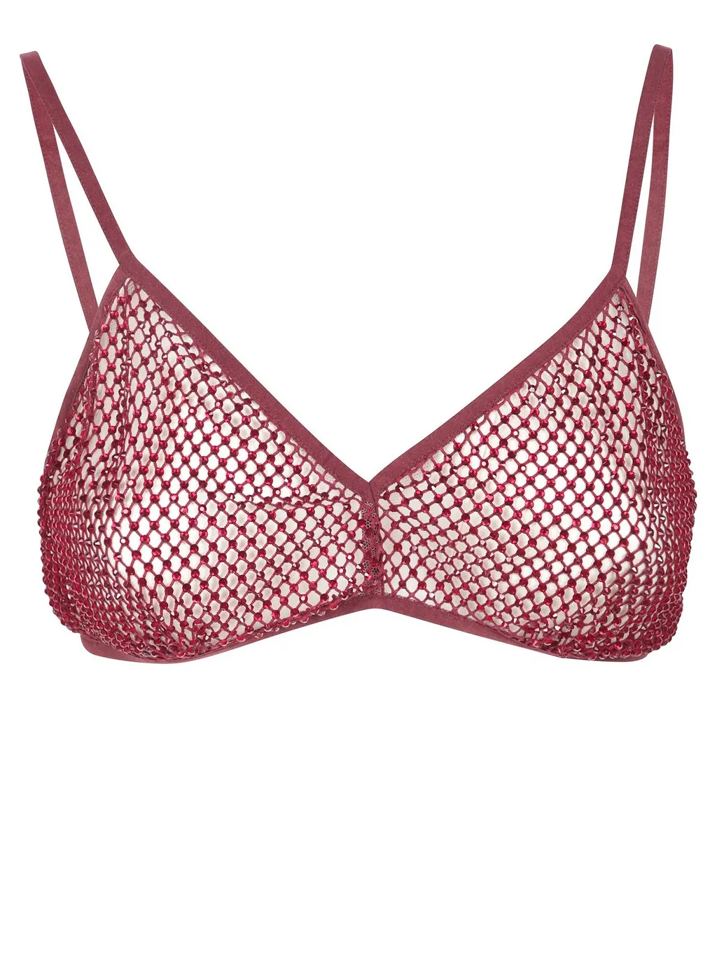 Genny Rhinestone Mesh Bralette