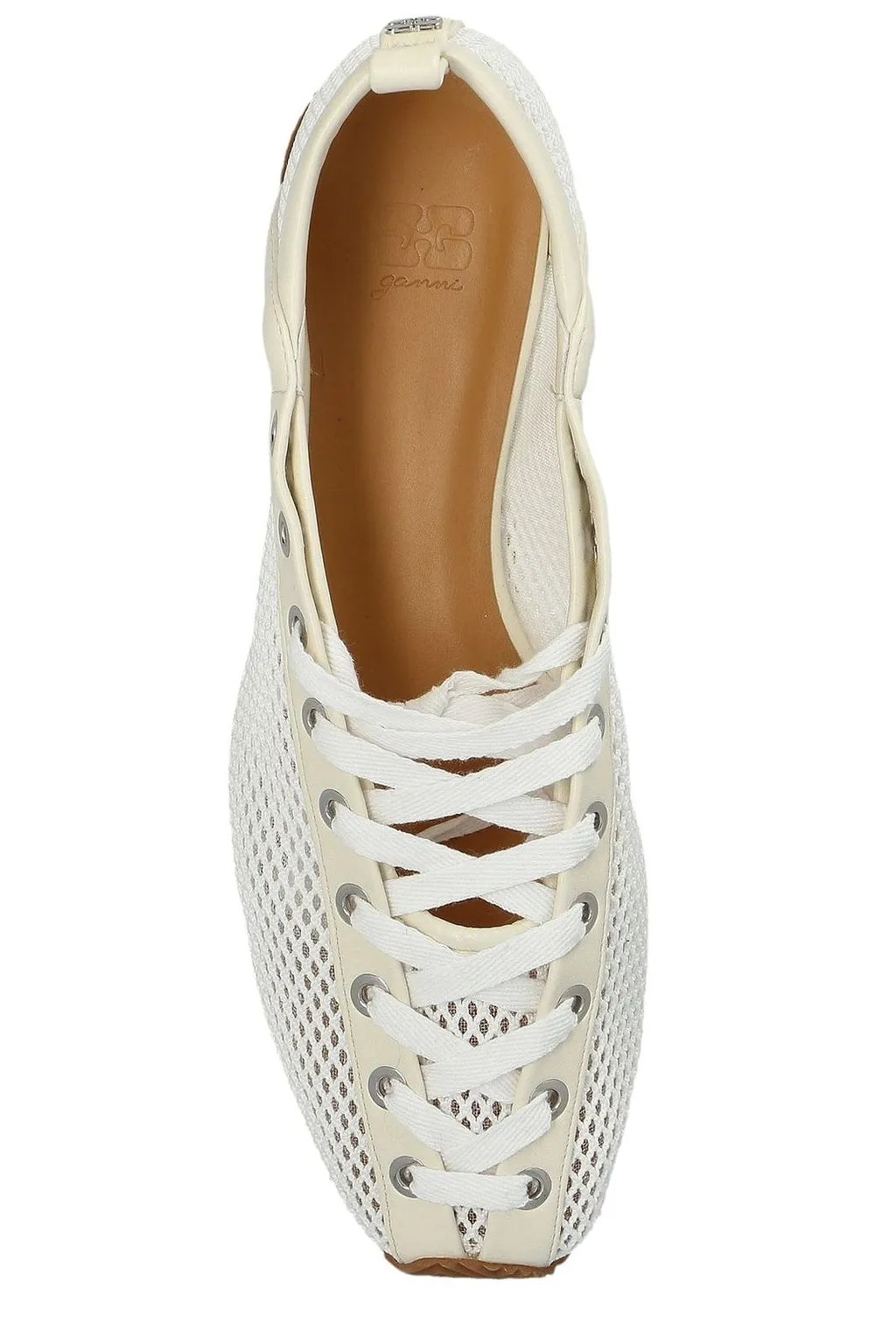 Ganni Mesh Low-Top Sneakers