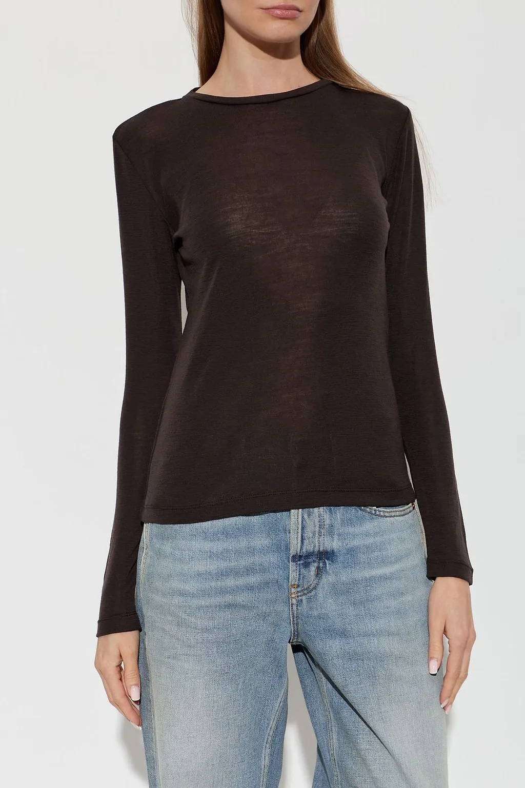 Gestuz Gzninia Sheer Long-Sleeve Top