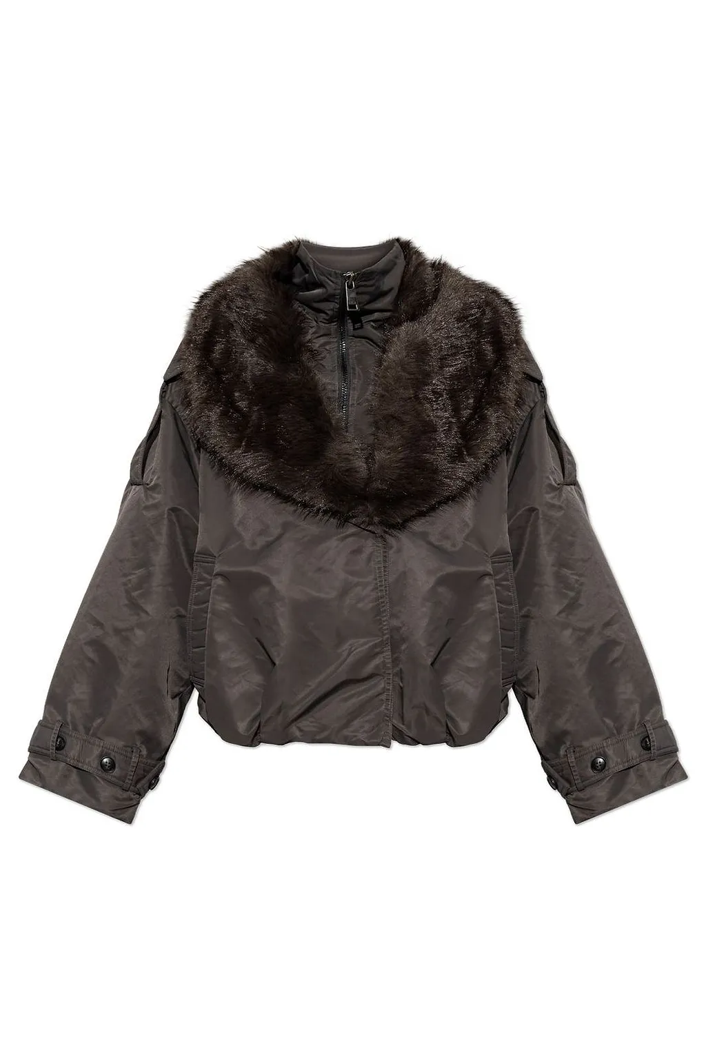 Gzolina Faux Fur Trim Jacket