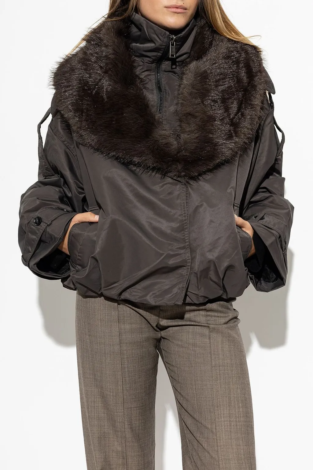 Gzolina Faux Fur Trim Jacket