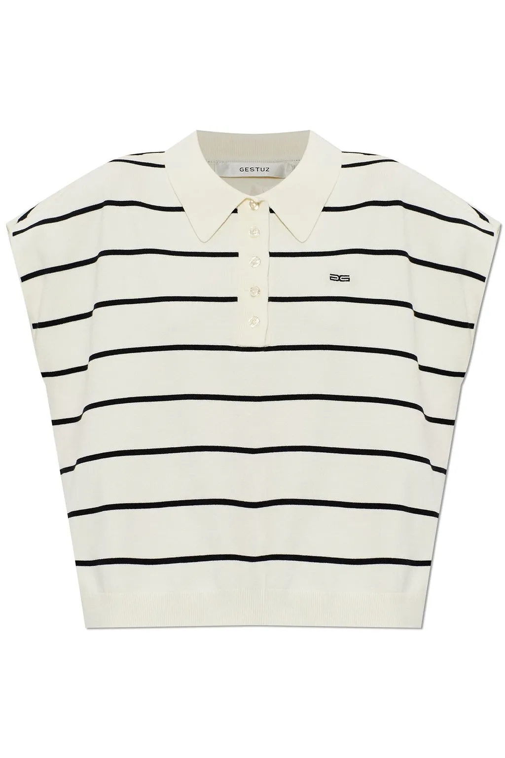 Gestuz Gzsaia Striped Polo T-Shirt