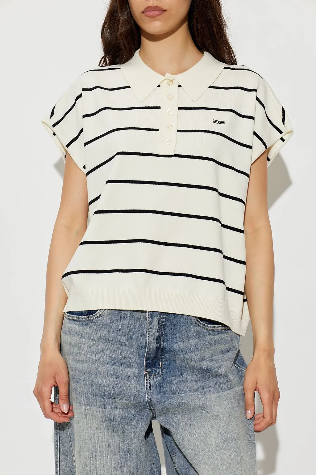 Gestuz Gzsaia Striped Polo T-Shirt