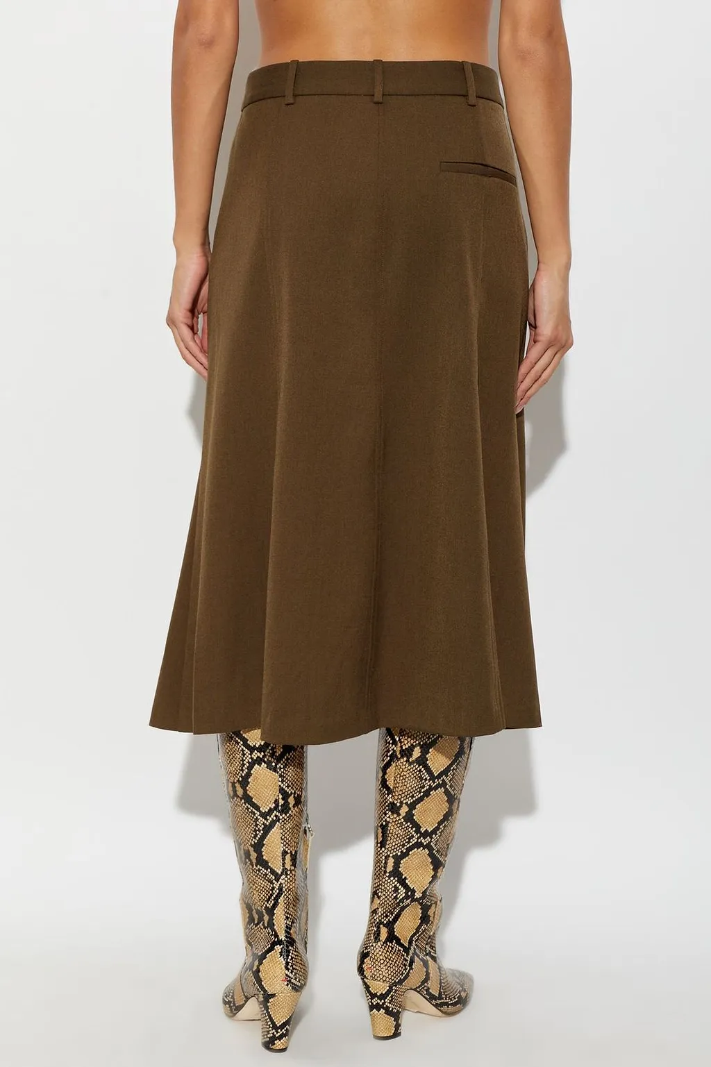 Gzstacy Belted Midi Skirt