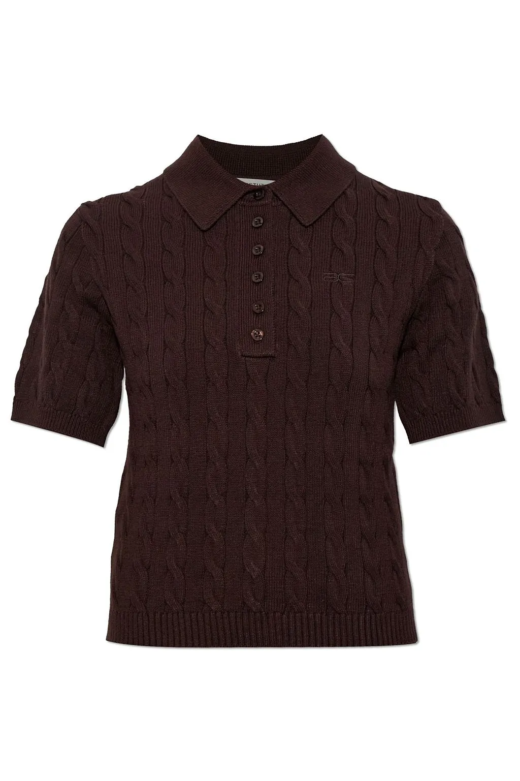 Gestuz Gzthilla Cable Knit Polo Top