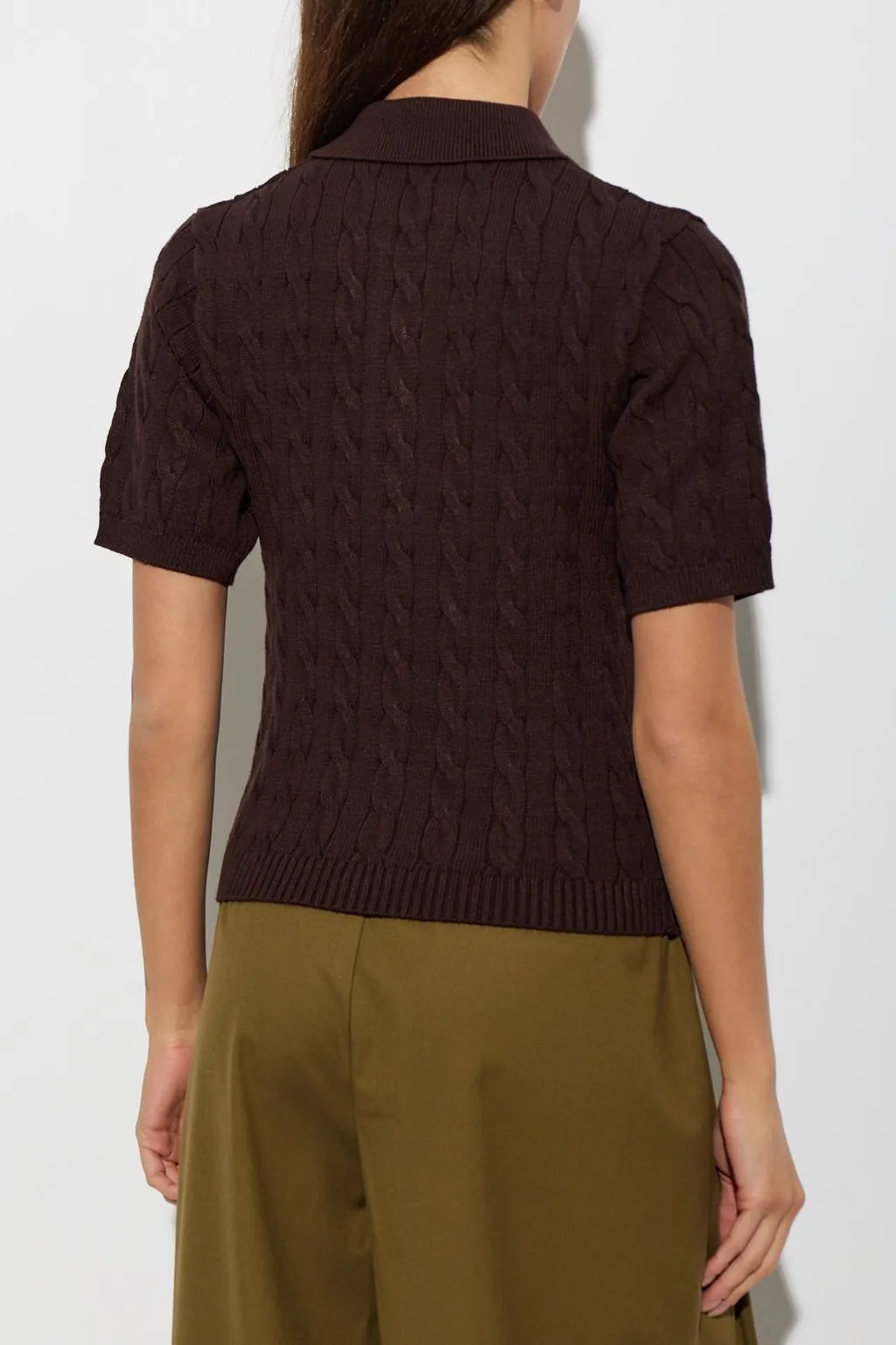 Gestuz Gzthilla Cable Knit Polo Top