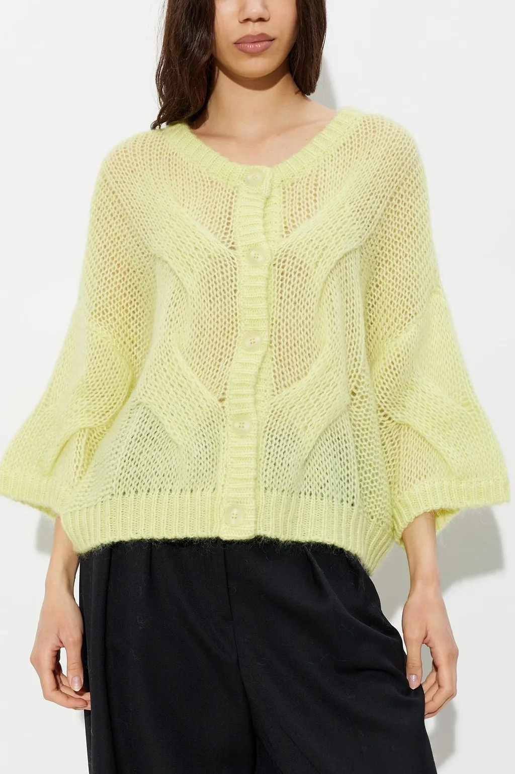 Gzzenia Open-Knit Cardigan