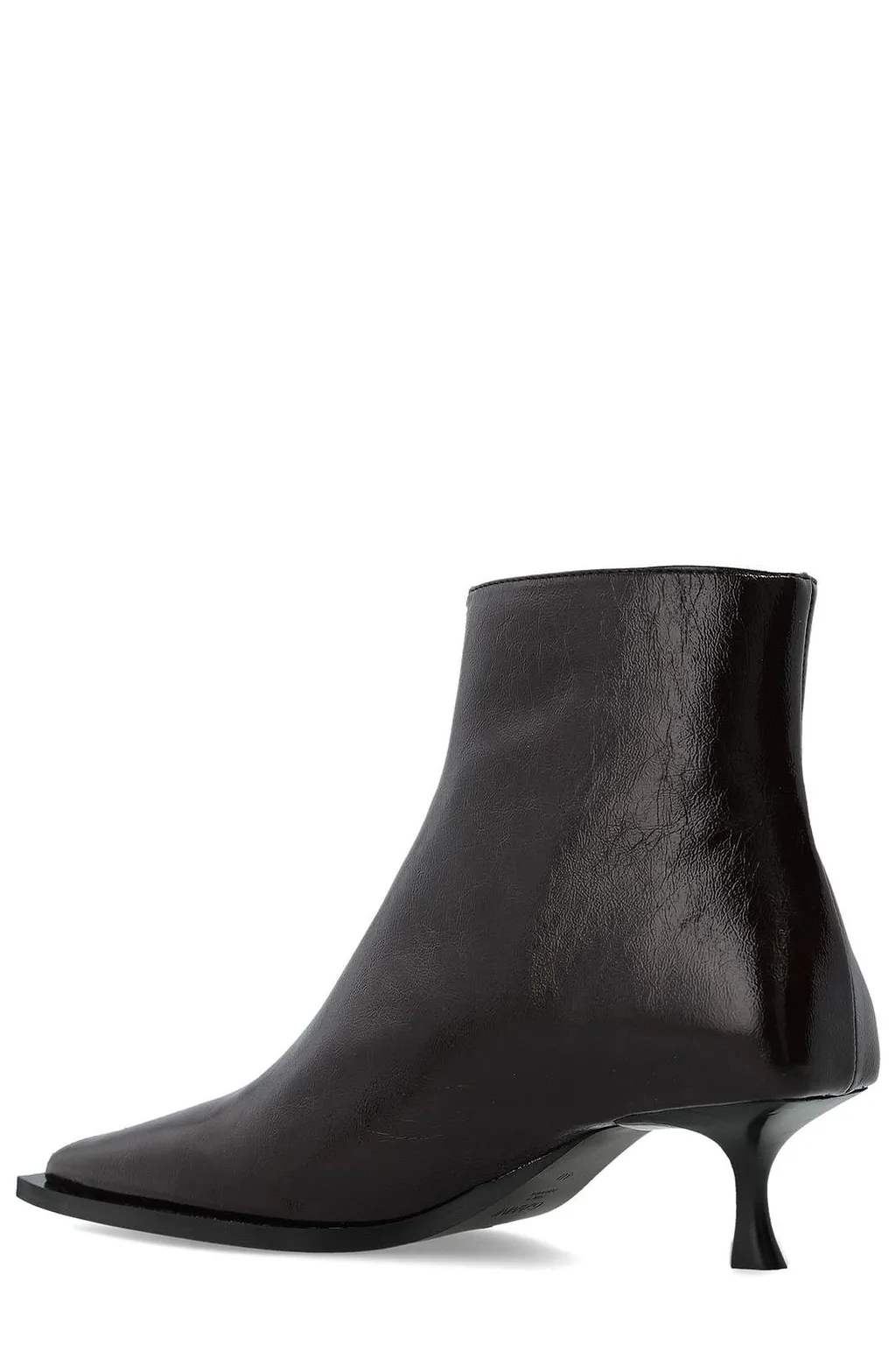 Ganni Pointed Zip Heeled Boots
