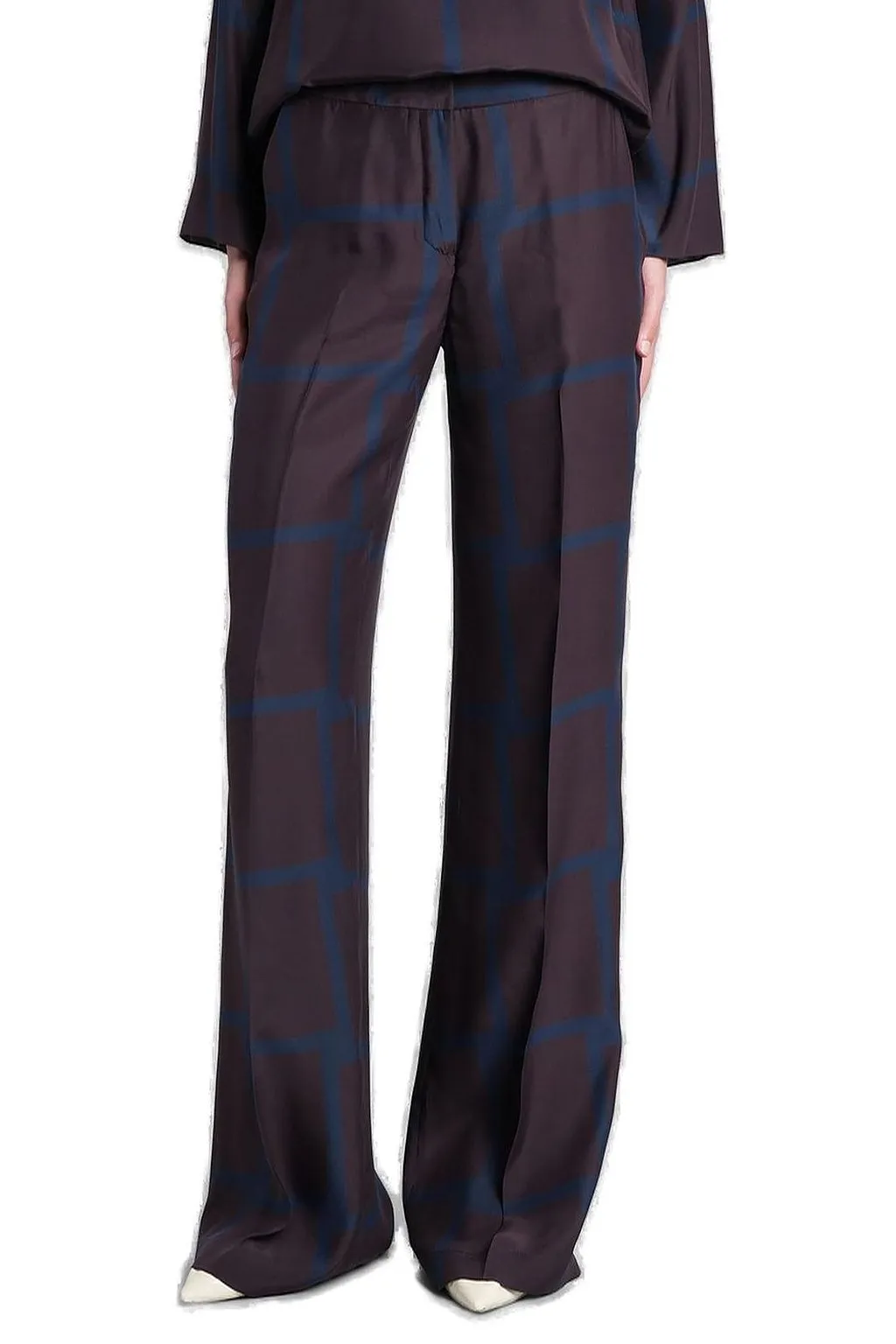 Gianluca Capannolo Geometric Patterned Straight-Leg Trousers