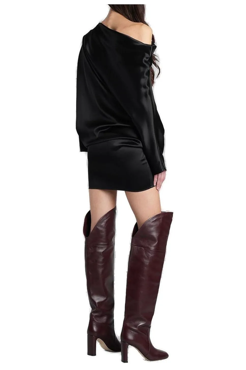 Gianluca Capannolo Long-Sleeved Draped Mini Dress