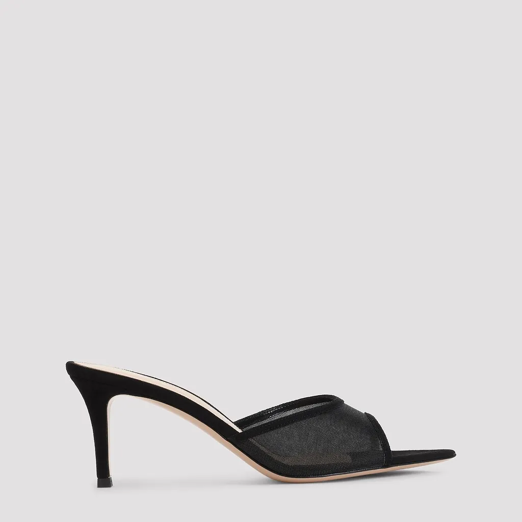 Gianvito Rossi Elle 70 Mesh Mules