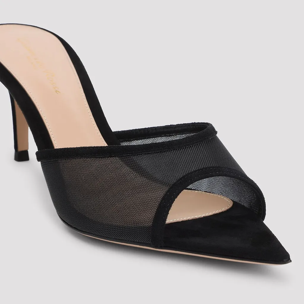 Gianvito Rossi Elle 70 Mesh Mules
