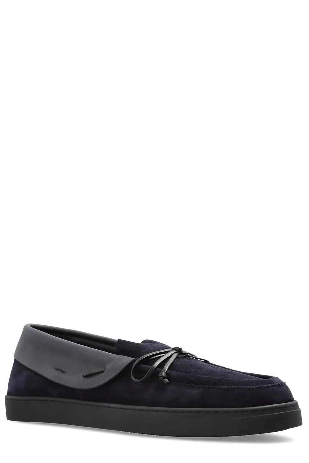Giorgio Armani Bow Detailed Slip-On Loafers