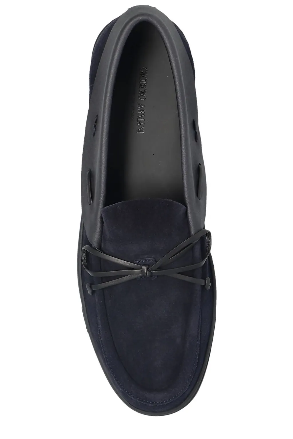 Giorgio Armani Bow Detailed Slip-On Loafers
