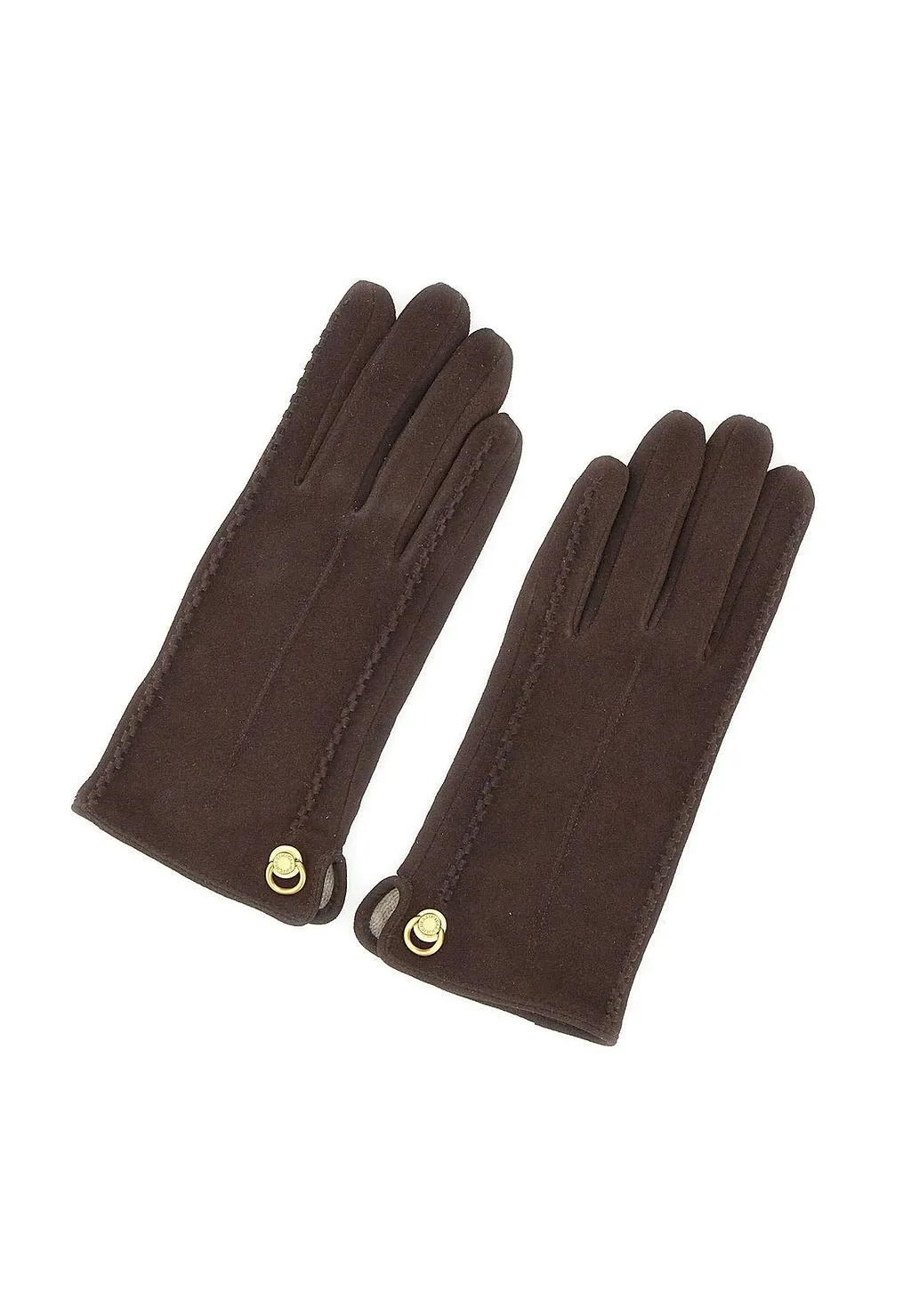 Gianni Chiarini Ring Detail Suede Gloves