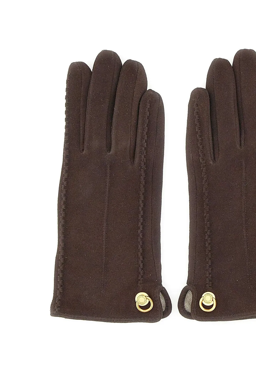 Gianni Chiarini Ring Detail Suede Gloves