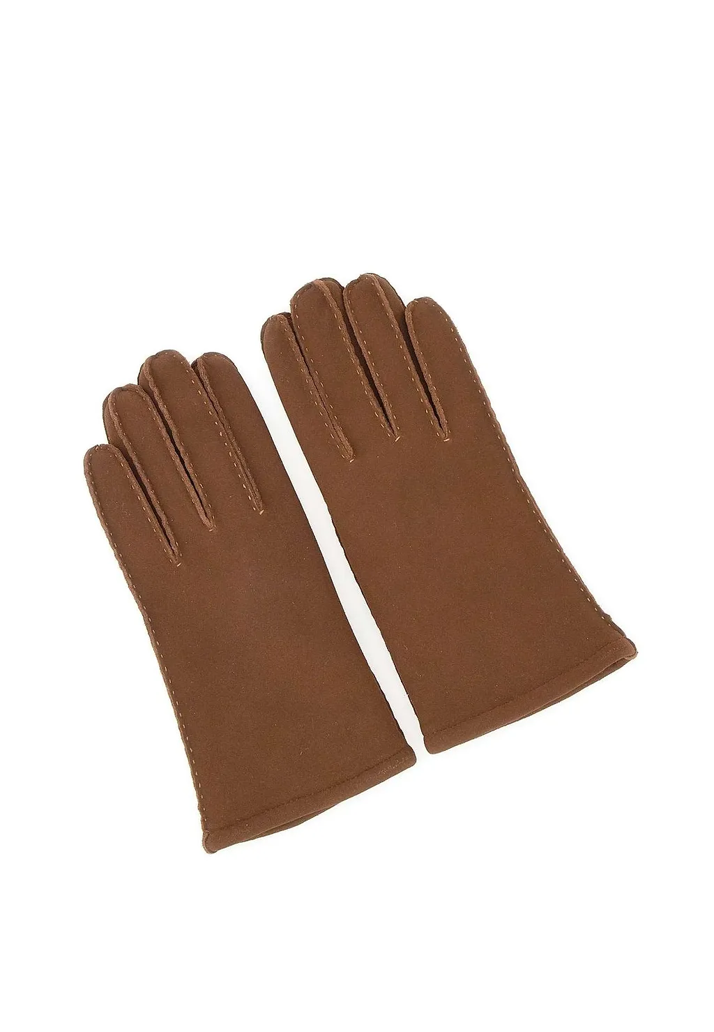 Gianni Chiarini Shearling-Lined Stitch Detail Gloves