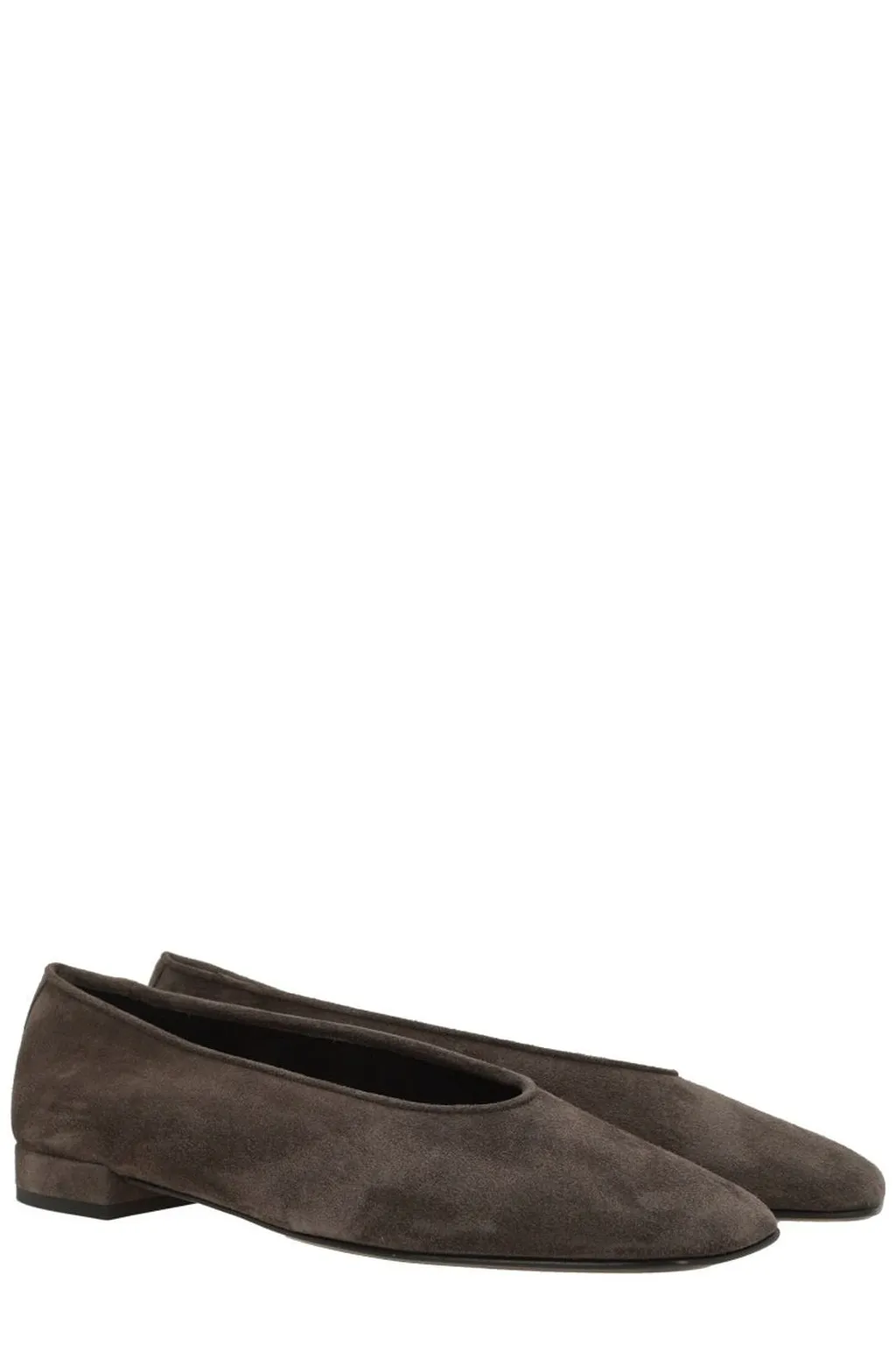 Giorgio Armani Square Toe Slip-On Flat Shoes