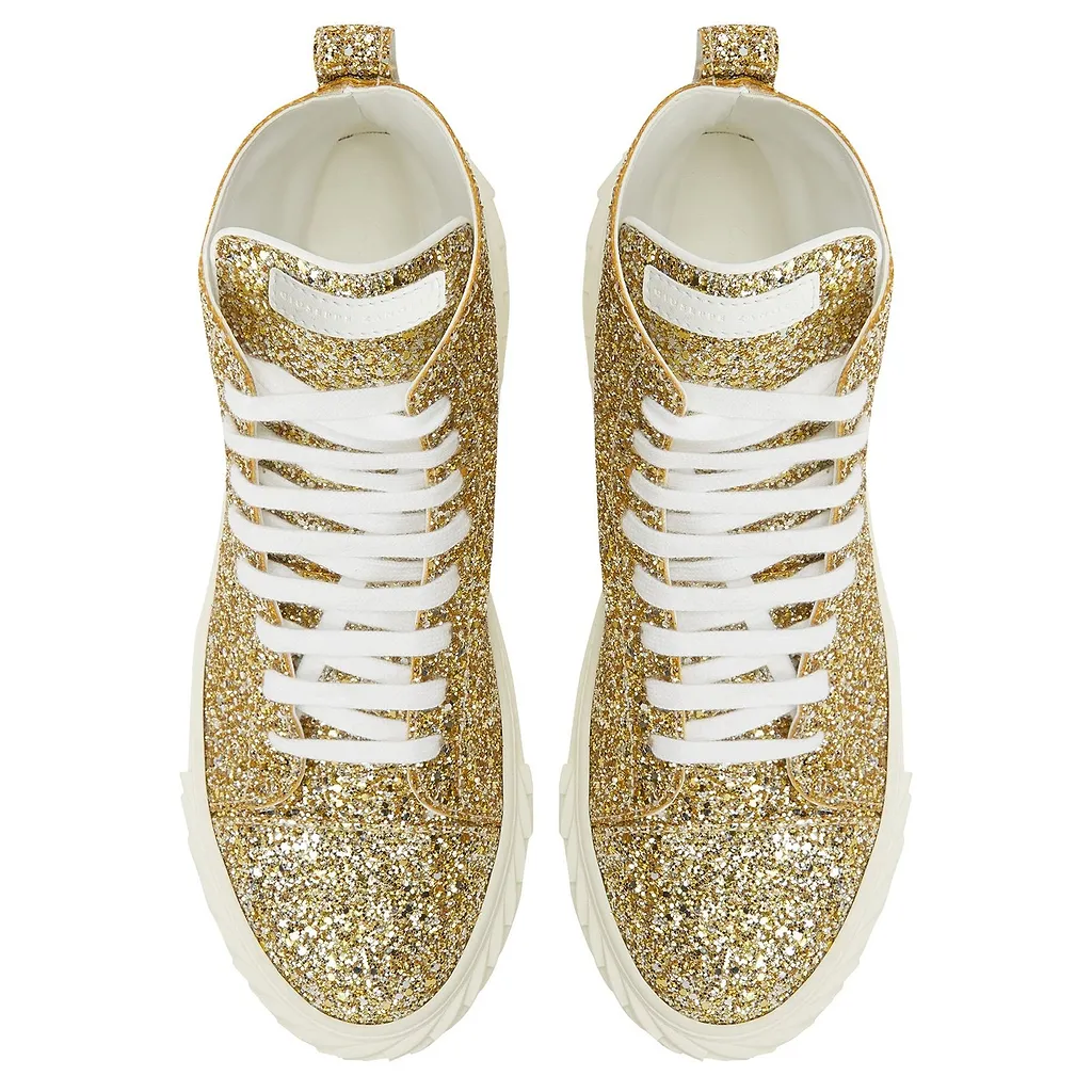 Giuseppe Zanotti Ecoblabber Glitter High Top Sneakers